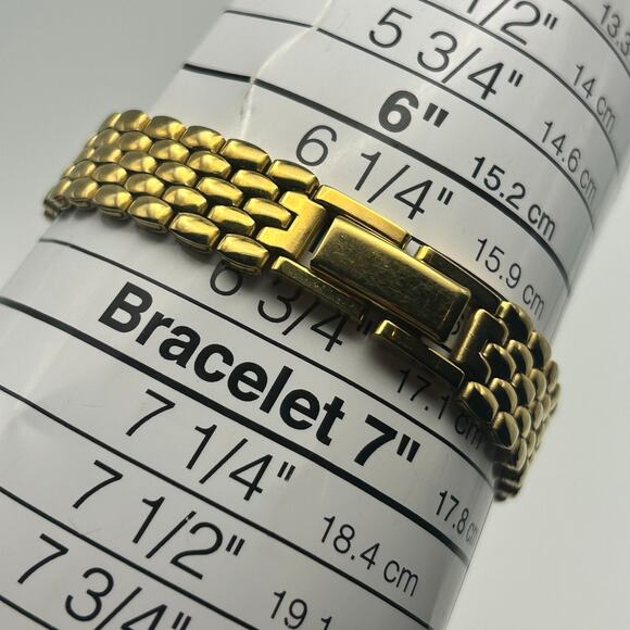 Citizen Gold Tone Stainless Steel Black Dial Women’s Quartz Watch, 22mm Working - Picture 8 of 8